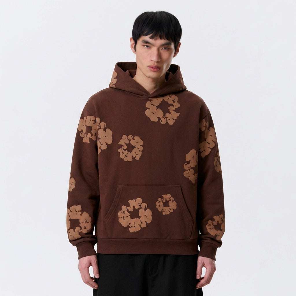 Denim Tears Mono Cotton Wreath Hoodie Brown