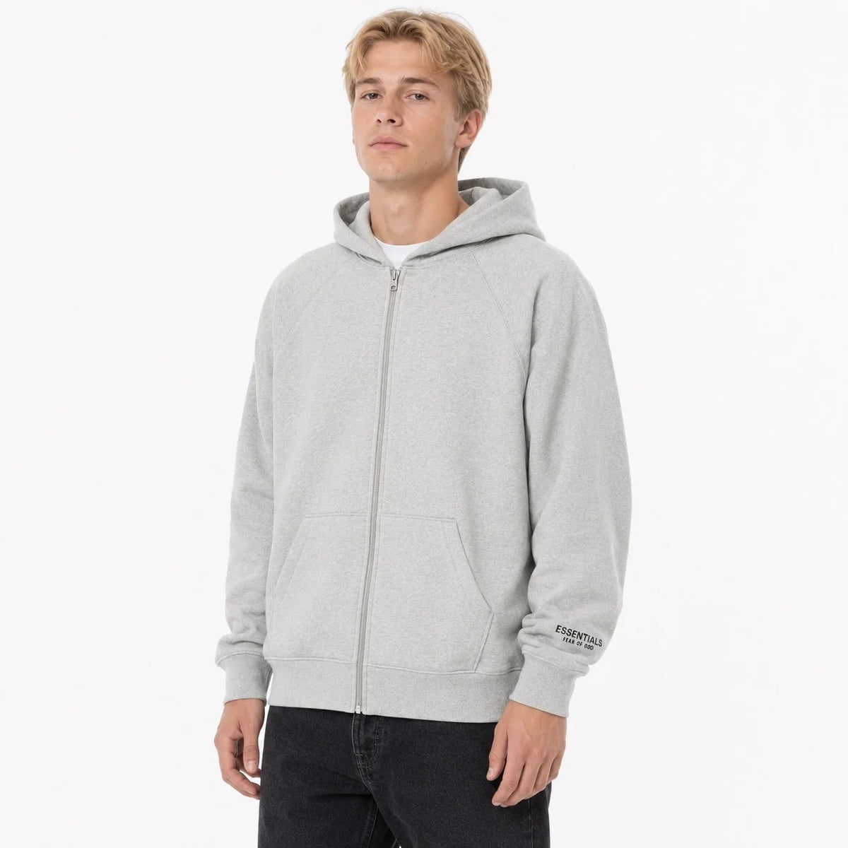 Fear Of God Essentials SS21 Zip Hoodie Oatmeal