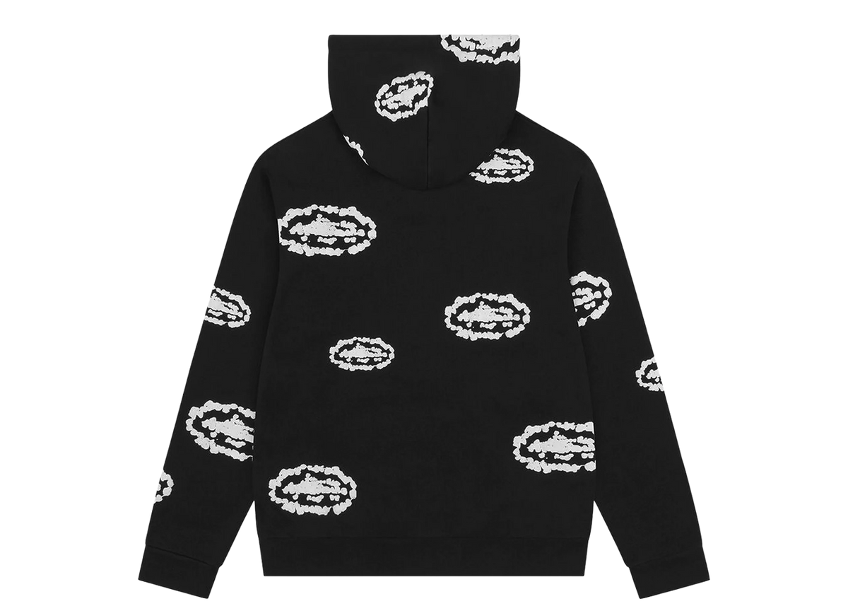 Denim Tears x Corteiz Cotton Wreath Zip Hoodie Black