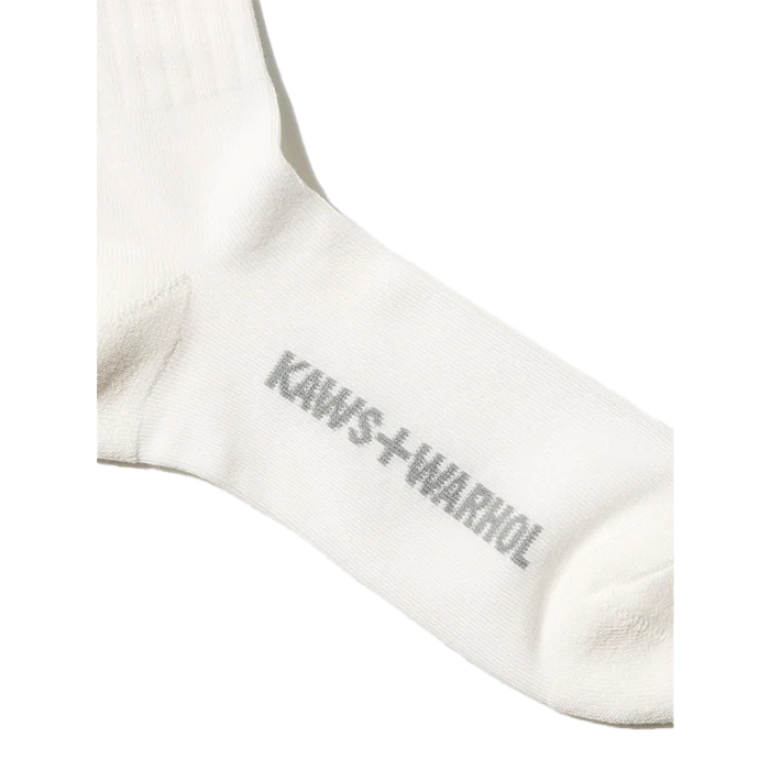 KAWS x Uniqlo Warhol Skull Head Socks White