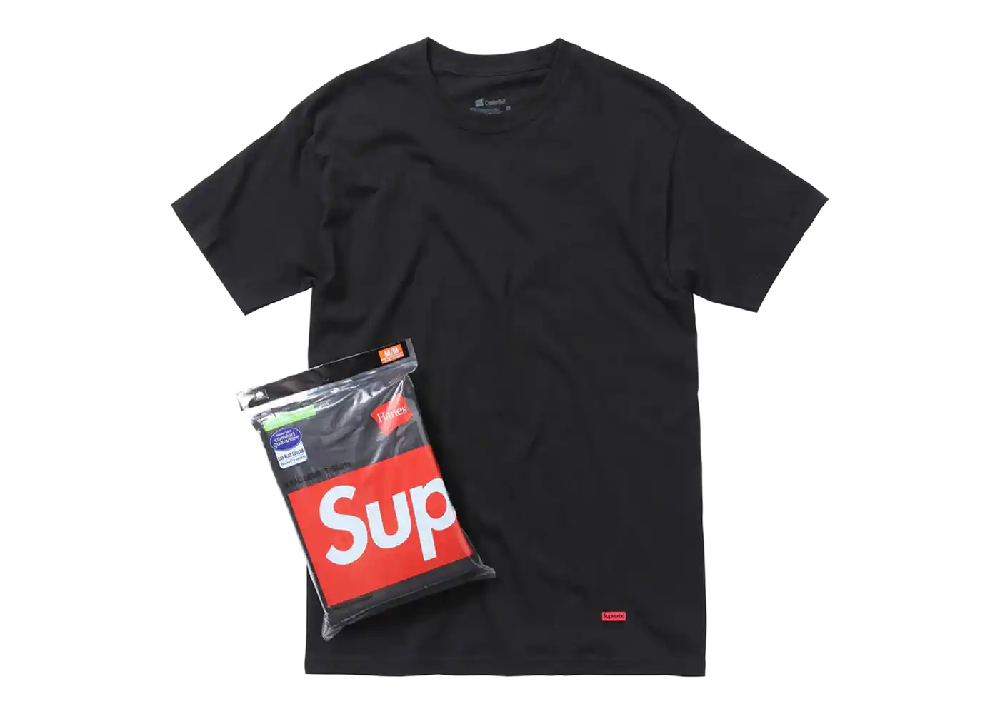 Supreme Hanes Tagless Tees (3 Pack) Black