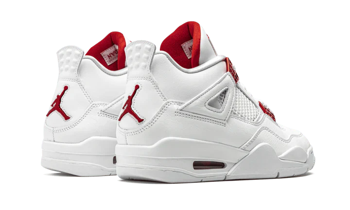 Air Jordan 4 Retro Metallic Red, White/Metallic Silver-University Red (CT8527-112 / 408452-112)