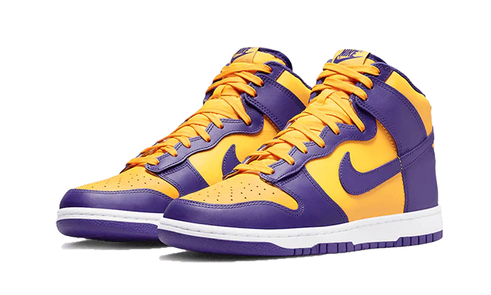 Nike Dunk High Lakers, University Gold/Court Purple/White (DD1399-500 / DZ4454-500)