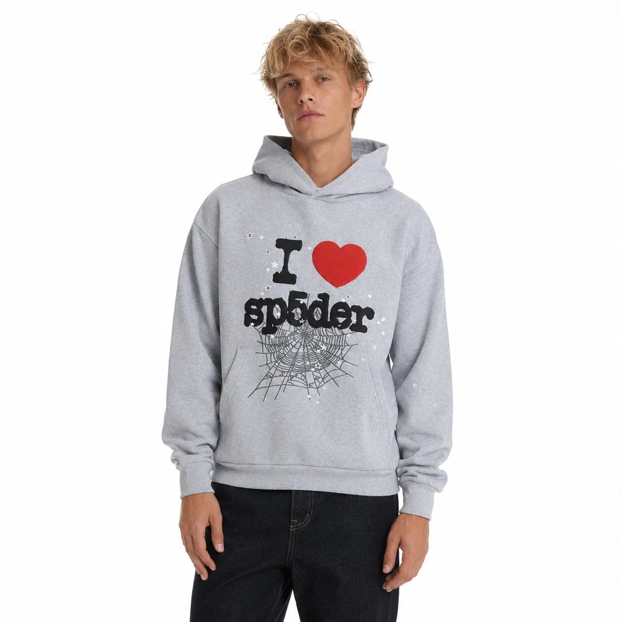 Sp5der Souvenir Hoodie Heather Grey