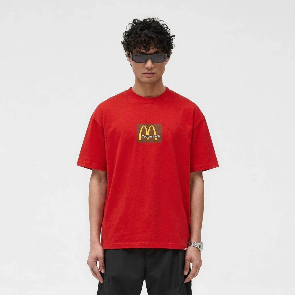 Travis Scott x McDonald's Sesame Inv III T-Shirt Red